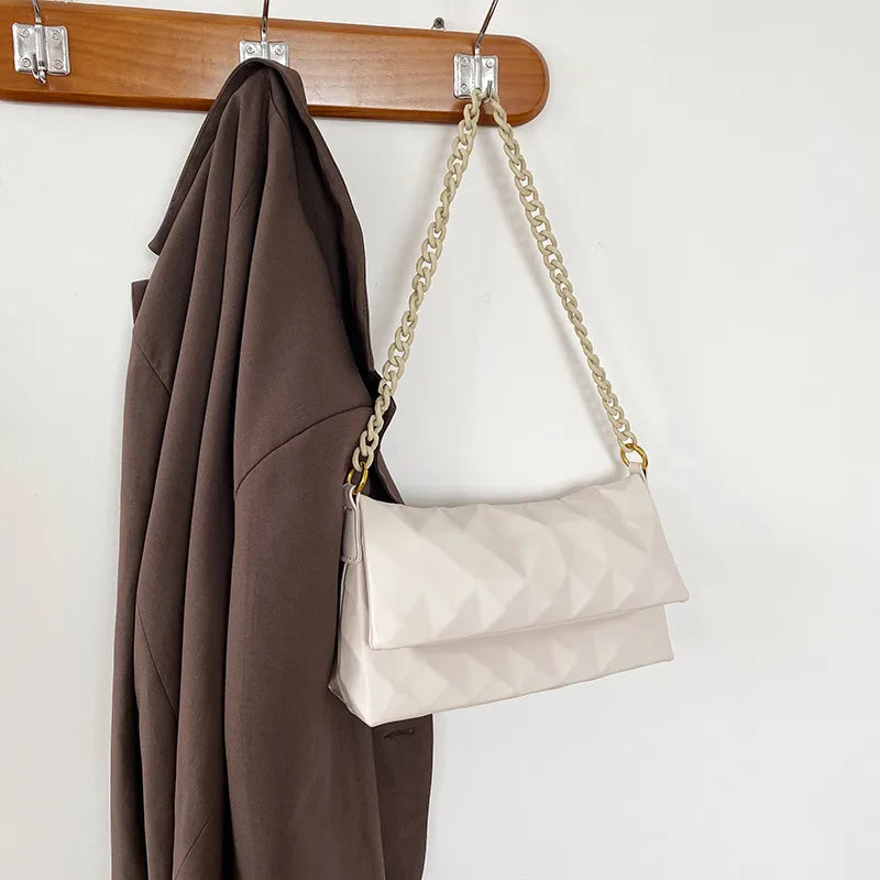 Sac Carré  Motif Lingge À Chaîne