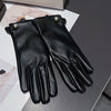 Gants Cuir Synthétique Double Polaire Perle
