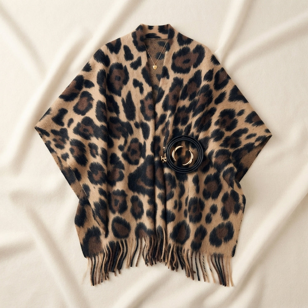 Châle Polyester Imprimé Léopard
