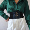 Ceinture Corset Faux Cuir Noir