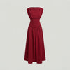 Robe Fourreau Plissée Unie