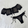 Ensemble Lingerie Pois Sans Bretelles Dentelle