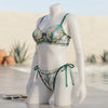Ensemble Lingerie Fleuri Transparent Lanière