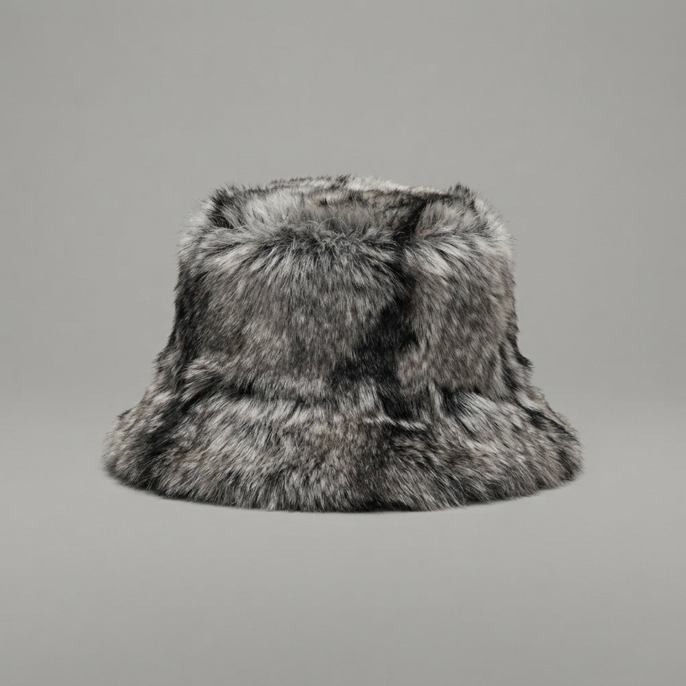 Chapeau Seau Polyester Bord Plat Hiver