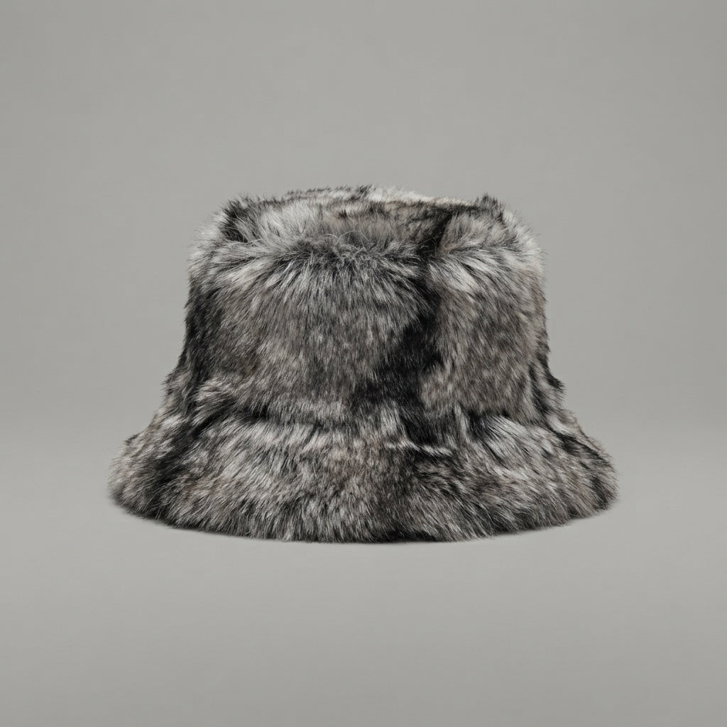 Chapeau Seau Polyester Bord Plat Hiver