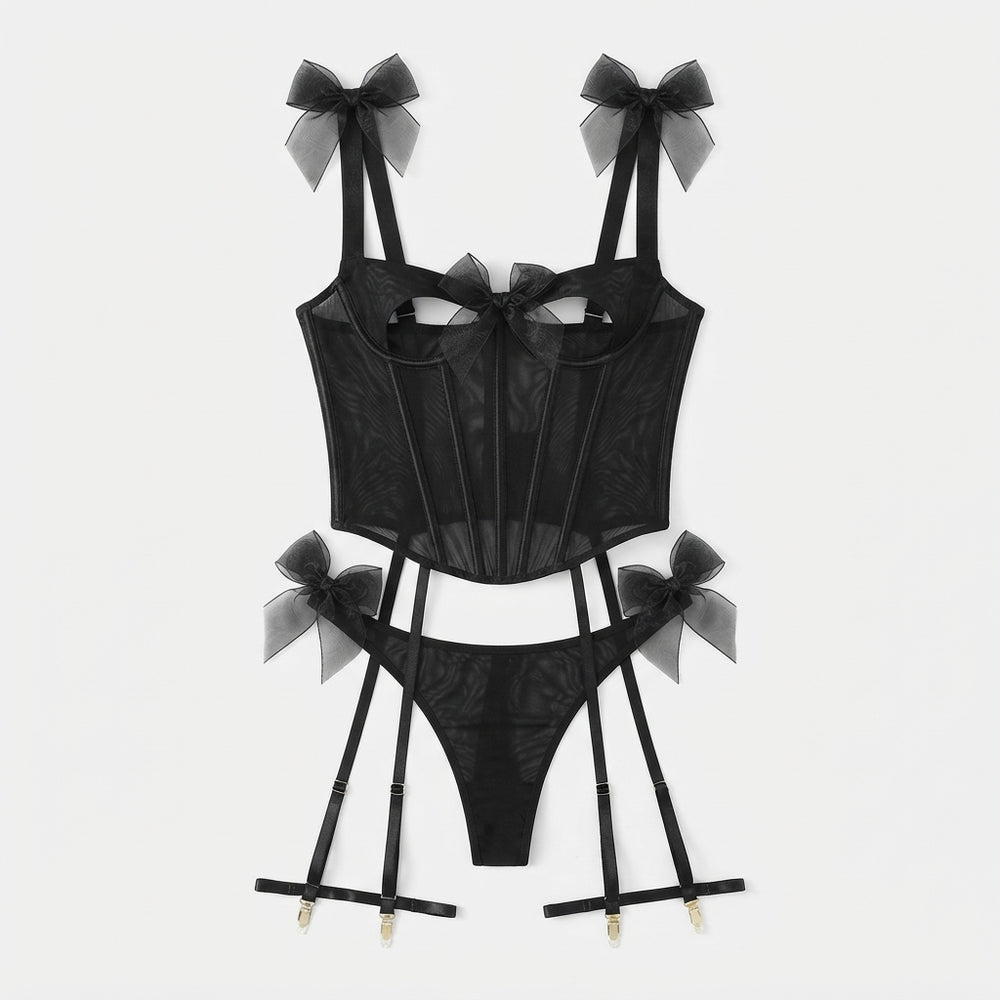 Body Lingerie Moulant Maille Noir