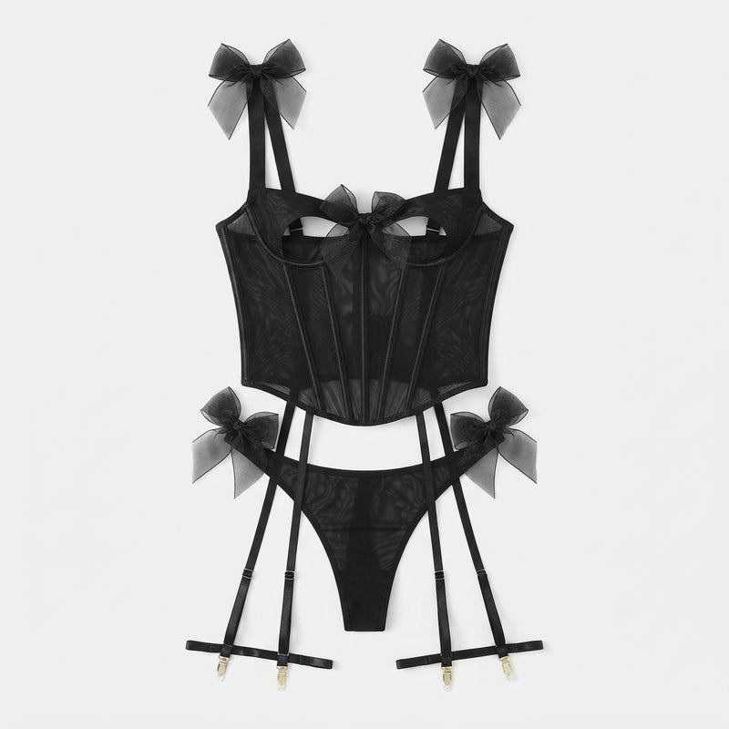 Body Lingerie Moulant Maille Noir