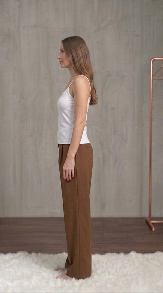 Pantalon  Brun