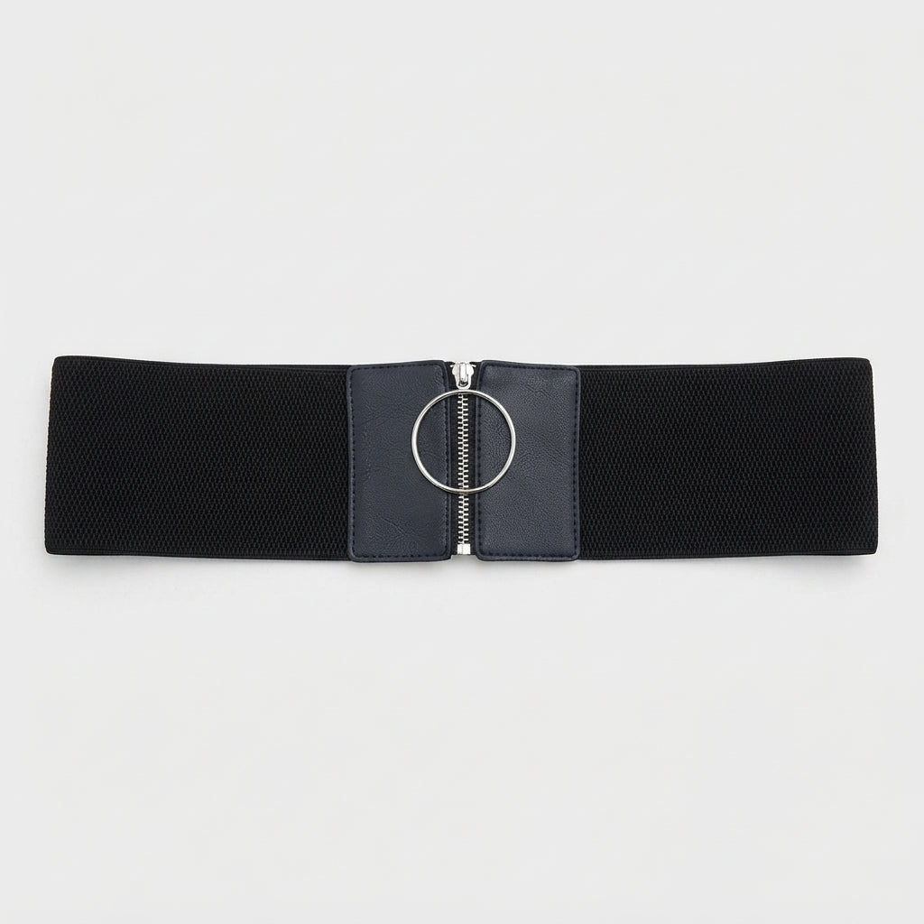 Ceinture Corset Faux Cuir Noir