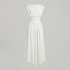 Robe Fourreau Plissée Unie