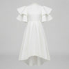 Robe Midi Blanche Volantée