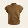 Pull Sans Manches Col Montant