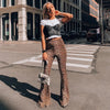 Pantalon Léopard Évasé
