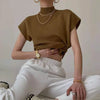 Pull Sans Manches Col Montant