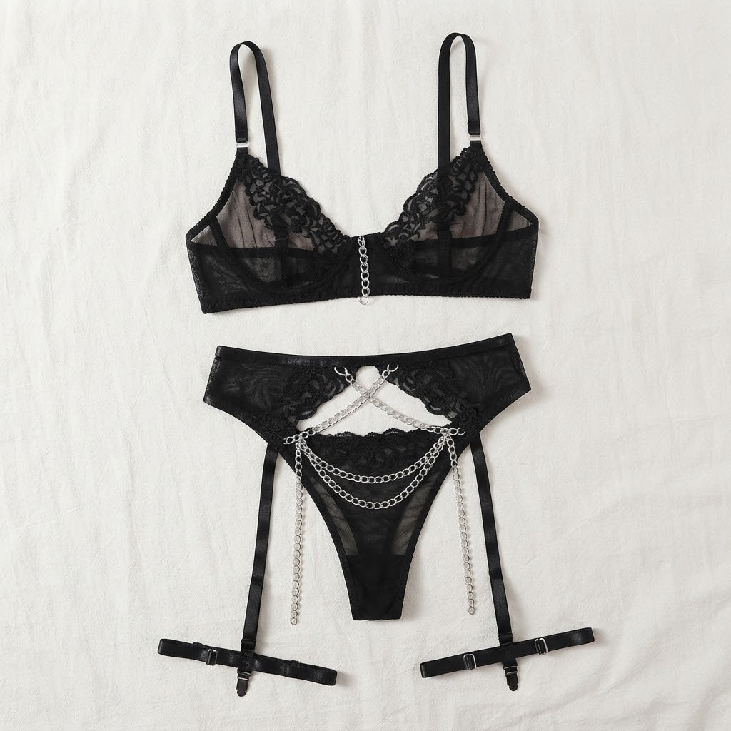 Ensemble Lingerie Transparent Sangle